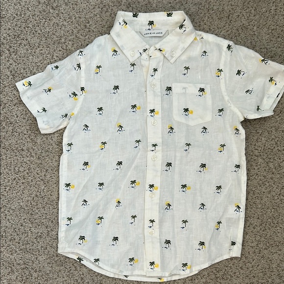 Janie and Jack Other - Janie & Jack Linen Palm Tree Shirt, 6